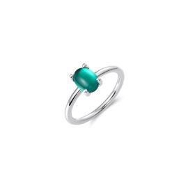 Zilveren ring met zirkonia  R471P