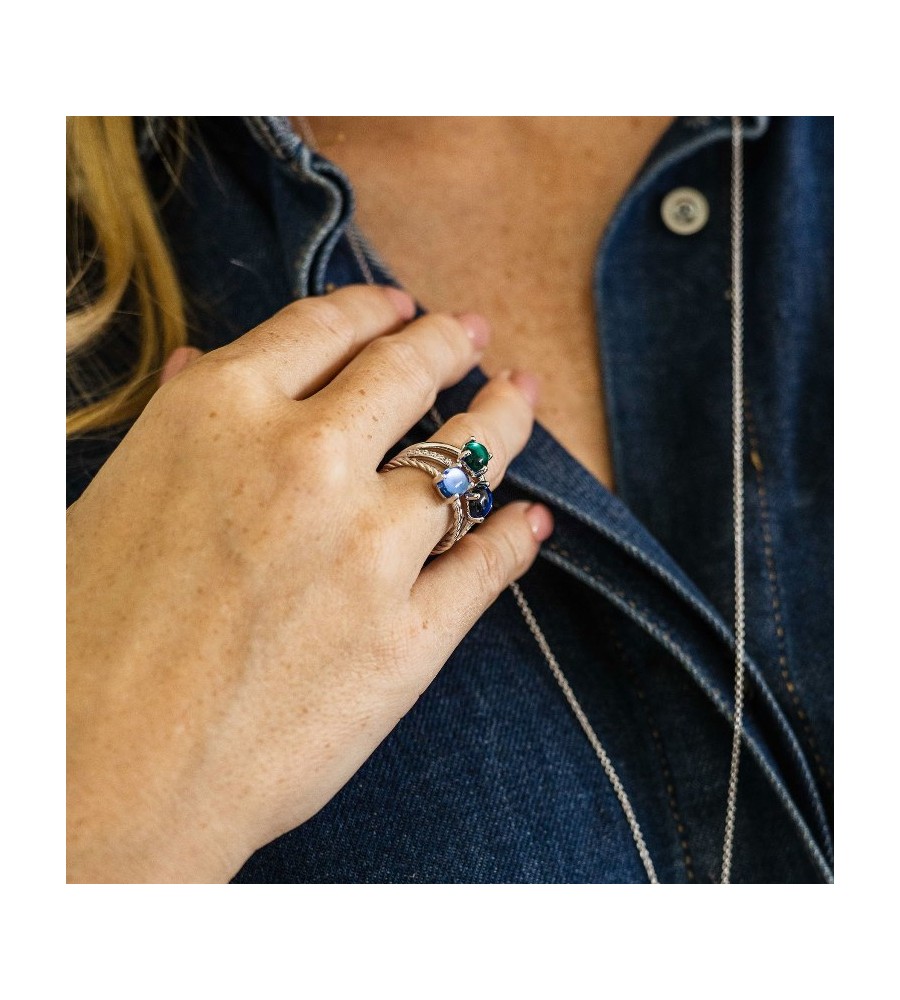 Zilveren ring met zirkonia