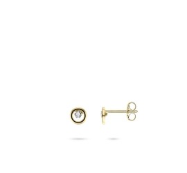 Gouden oorknopjes met zirkonia VGE020