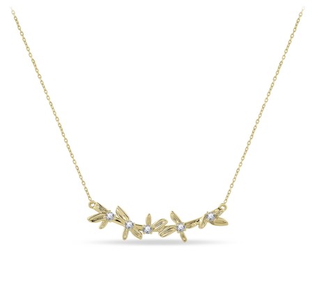 Gouden choker met zirkonia VGN007