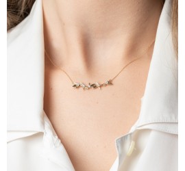 Gouden choker met zirkonia VGN007