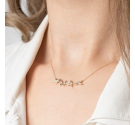 Gouden choker met zirkonia VGN007