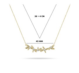 Gouden choker met zirkonia VGN007
