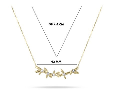Gouden choker met zirkonia VGN007