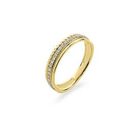 Gouden damesring met zirkonia VGR041
