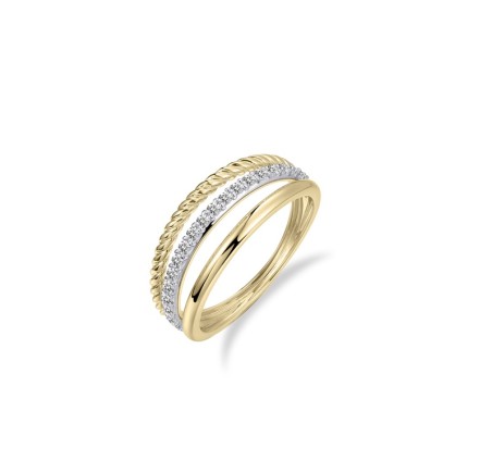Gouden damesring met zirkonia VGR055