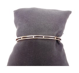 Gouden slavenarmband met granaat