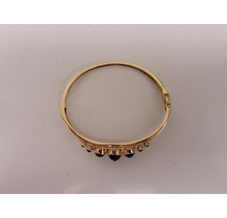 Gouden slavenarmband met granaat