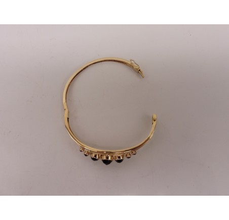 Gouden slavenarmband met granaat