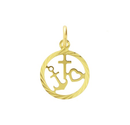 Zilveren hanger geloof, hoop en liefde