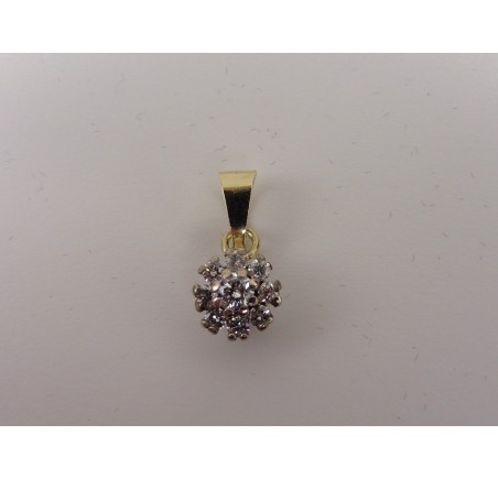 gouden hanger met briljant