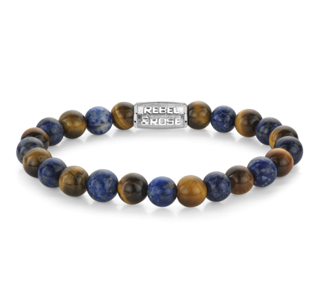 Rebel & Rose armband Mix Tiger Lapis  RR-80109-S