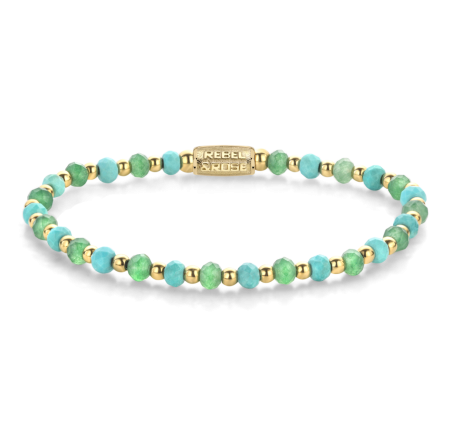 Rebel & Rose armband Blue Green Adventure RR-40143-G-