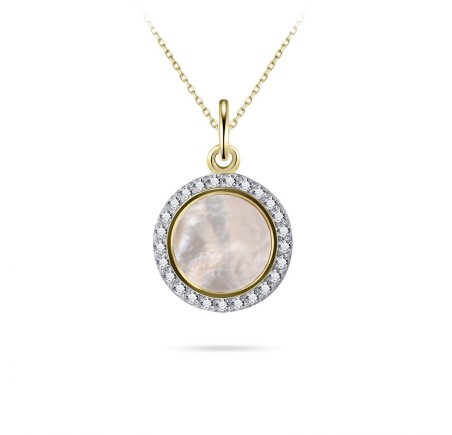 Gouden choker met zirkonia VGN030
