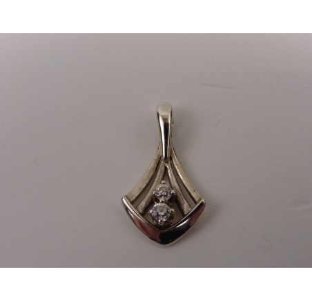 Zilveren hanger met zirkonia