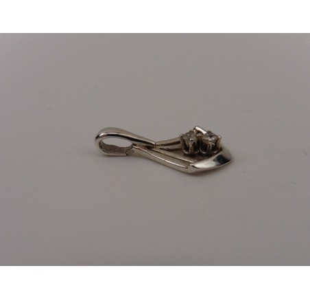 Zilveren hanger met zirkonia