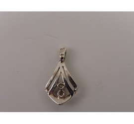Zilveren hanger met zirkonia