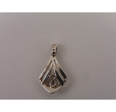 Zilveren hanger met zirkonia