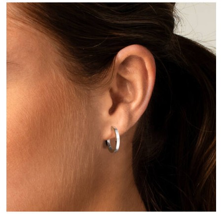 Zilveren klapcreolen glad vlak massief 107.2500.1