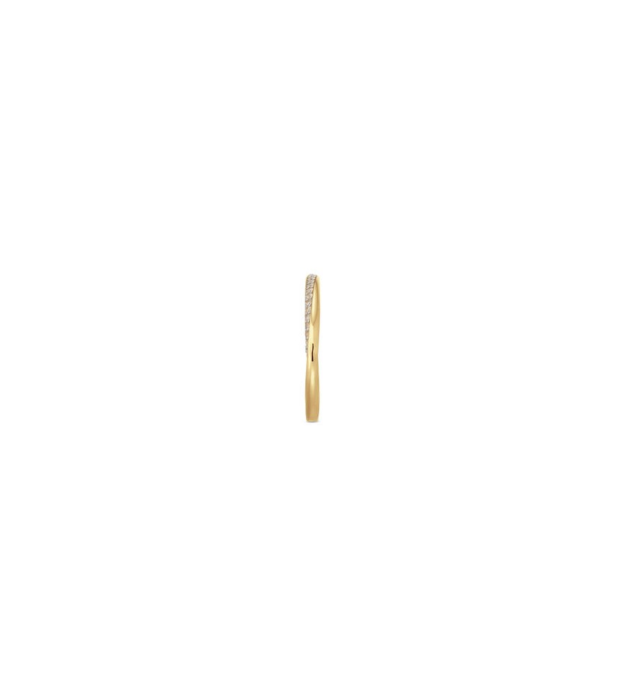 Gouden fantasie ring met zirkonia
