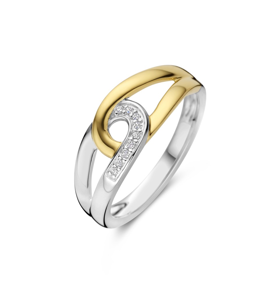 Rosa di Luca zilveren ring met zirkonia