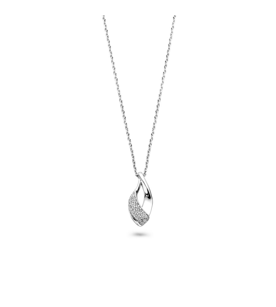 Rosa di Luca zilveren hanger met zirkonia en collier