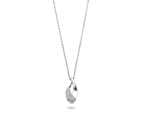 Rosa di Luca zilveren hanger met zirkonia en collier 624.003