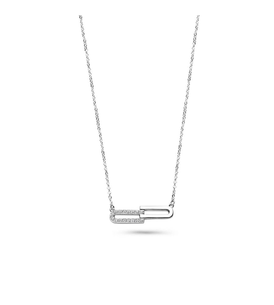 Rosa di Luca zilveren choker met zirkonia