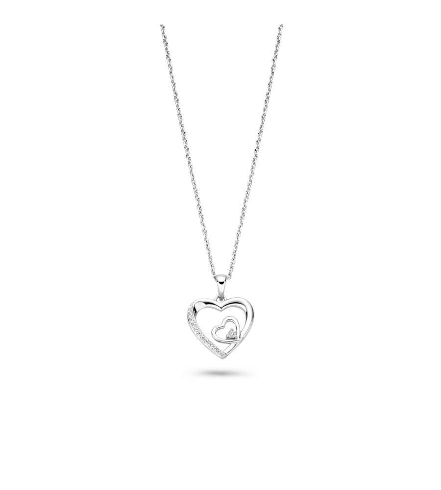 Rosa di Luca zilveren hanger met zirkonia en collier