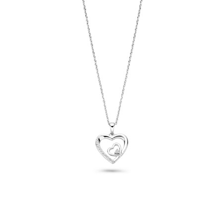 Rosa di Luca zilveren hanger met zirkonia en collier 624.110