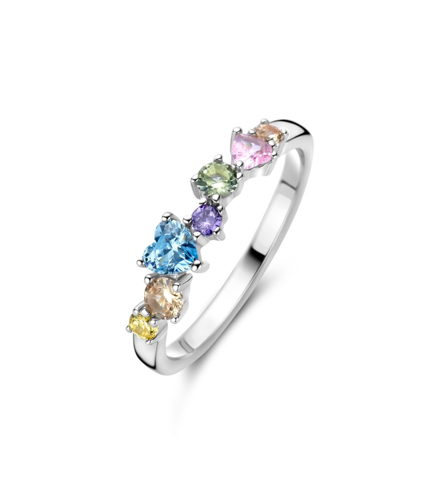 Rosa di Luca zilveren ring met zirkonia