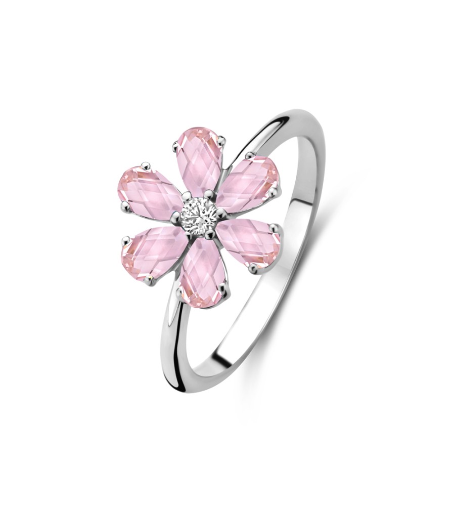 Rosa di Luca zilveren ring met zirkonia