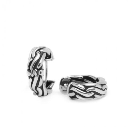 Silk zilveren klapcreolen 678.1