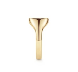 Gouden herenring monogram stomphoek