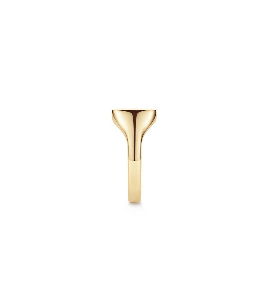 Gouden herenring monogram stomphoek