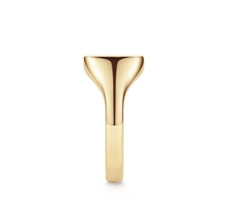Gouden herenring monogram stomphoek