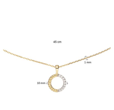 Gouden oorknopjes met zirkonia VBE026