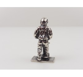 Zilveren miniatuur pottenbakker