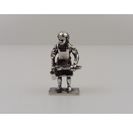 Zilveren miniatuur smid