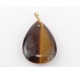Gouden hanger met tijgeroog