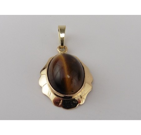 Gouden hanger met tijgeroog