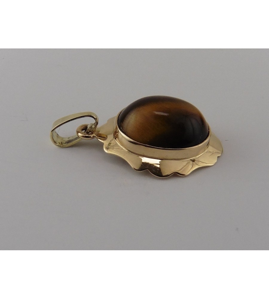 Gouden hanger met tijgeroog