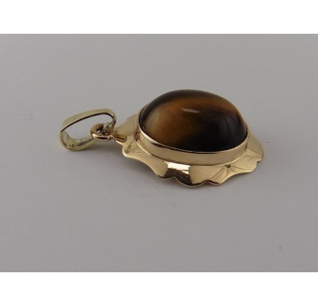 Gouden hanger met tijgeroog