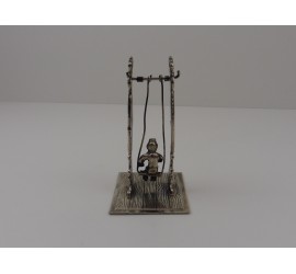 Zilveren miniatuur Schommel