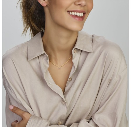 Gouden hanger solitair met zirkonia 40.23967