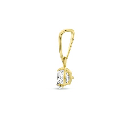 Gouden hanger solitair met zirkonia 40.24390