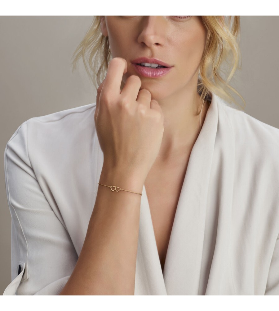 Gouden armband hartjes