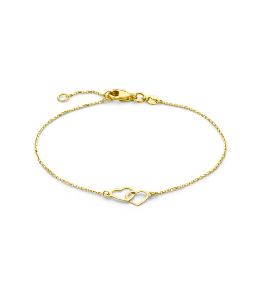 Gouden armband hartjes