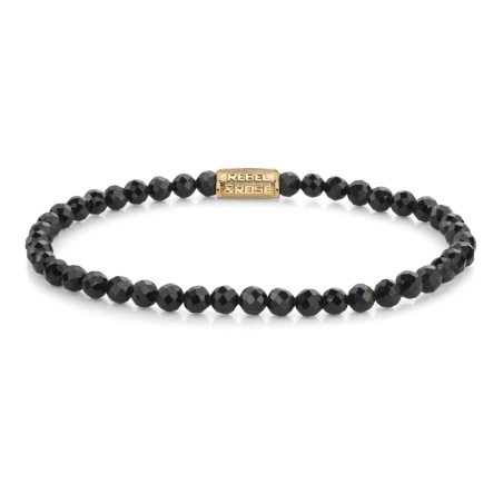 Rebel & Rose armband Stones Only - Black Glam Rocks Gold RR-40153-G