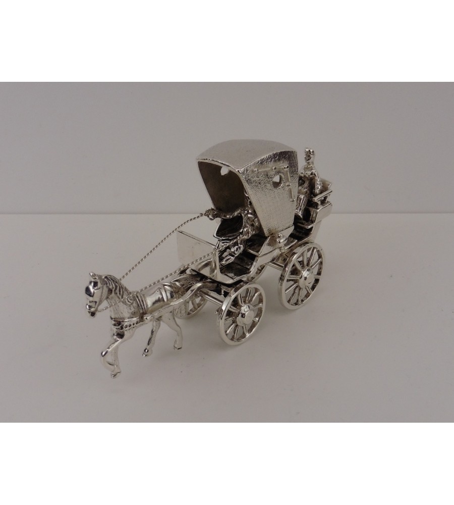 Zilveren miniatuur Koets